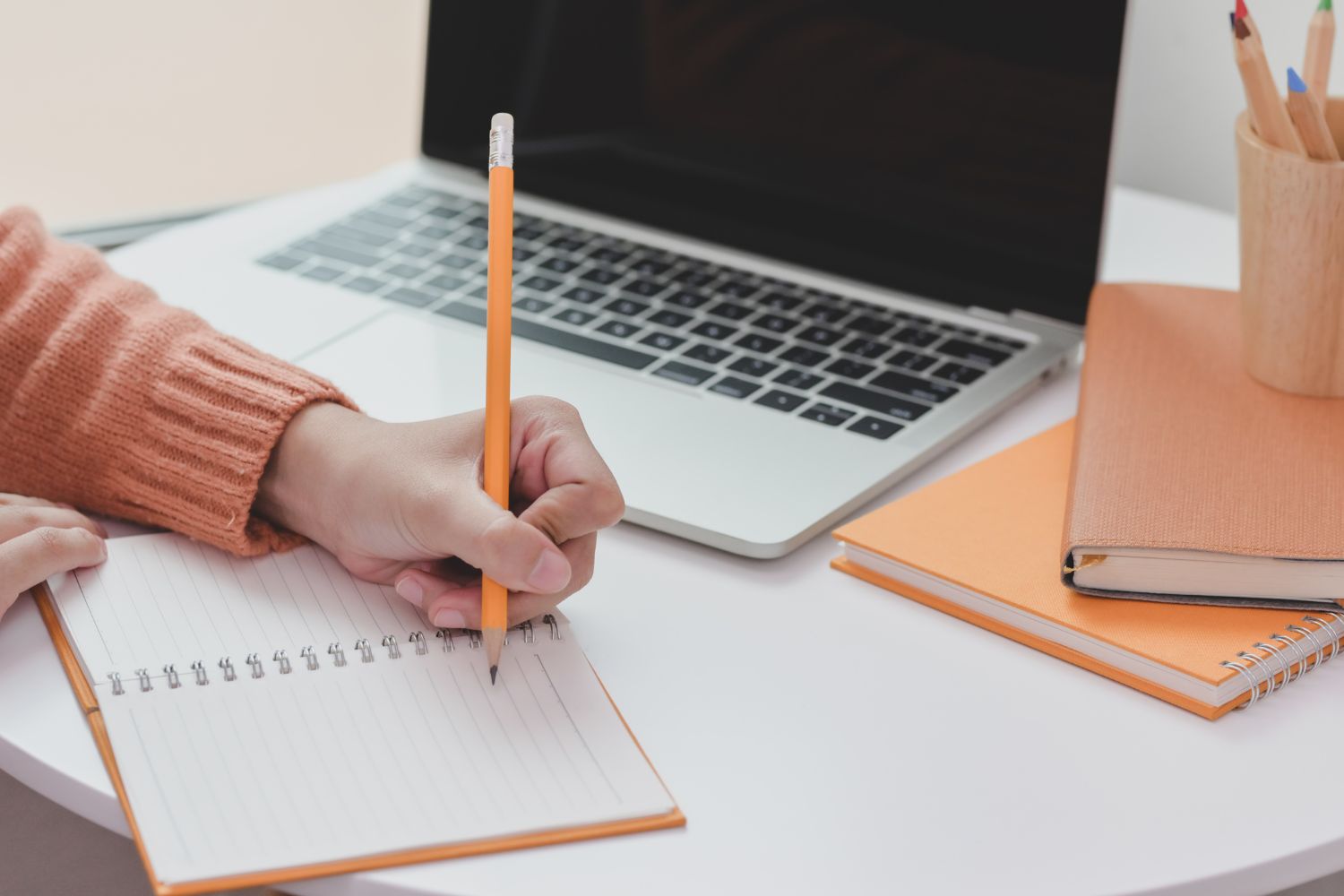 Writing on desk
